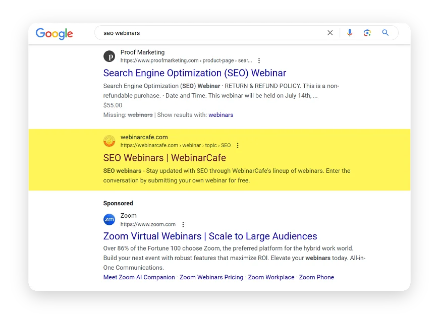 Index your webinars with Google